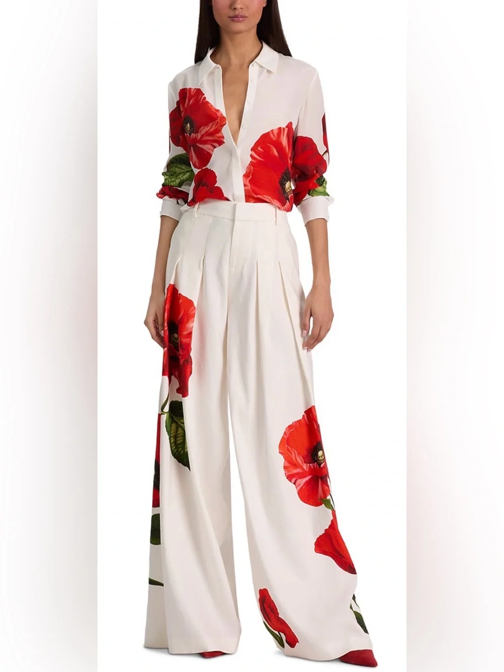 Alice + Olivia Willa Silk Top - Picture 2 of 6